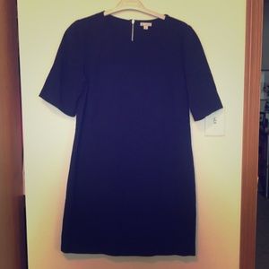 Classy navy blue, zipper back dress!